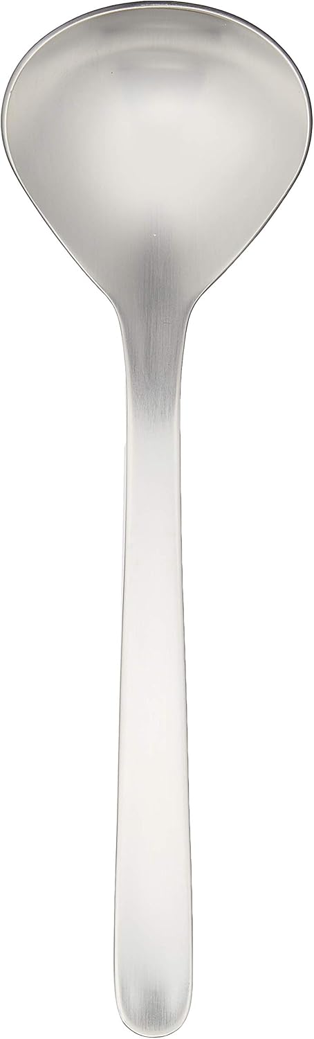 Sori Yanagi #1250 Soup Spoon, Made in Japan, Total Length 6.7 inches (17 cm), Stainless Steel...