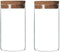 2Pcs 300ml/10oz Empty Clear Glass Bottles with Cork Stopper - Refillable Dry Food Goods Storage Container Vial Jars For Flower Tea Dry Fruit Nuts ...