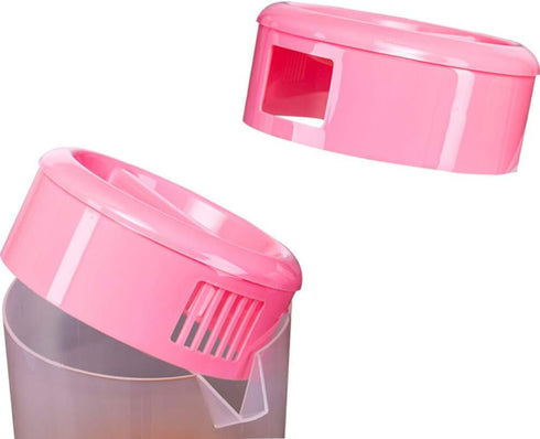 Housoutil 1PC Plastic Large Water Pitcher with Lid, 4L/ 140oz Carafes Mix Drinks Water Jug, Plastic Straining Pitcher Round Lid for Hot/Cold Lemon...