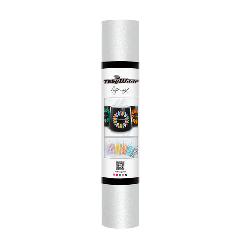 TECKWRAP Shimmer Vinyl Glitter Adhesive Craft Vinyl,1ftx5ft,Shining Silver...