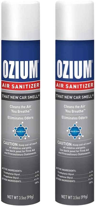 Ozium 3.5oz Air Sanitizer Spray & Odor Eliminator for Homes, Cars, Offices and More, New Car Smell, (Pack of 2)...