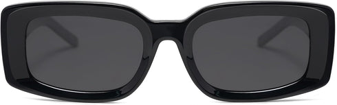 SOJOS Classic Trendy Rectangle Polarized Sunglasses Thick Frame with Star Decorations SJ2285...