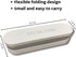 Foldable LED Table Desk Lamp, Adjustable Portable Reading Night Light - 3 Light Settings, Compact & Rechargable USB for Bedroom, Office, School (W...