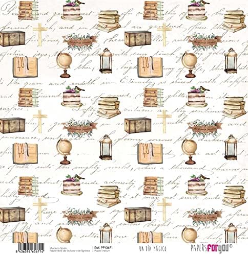 Papers For You - Vellum Scrapbooking Paper Kit | "A Child's Magic Day" Collection | Includes 6 Single Sided Vegetable Papers with Different Design...