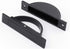 2 Pack Concealed Drawer Door Finger Insert Recessed Flush Pull Handle with Resin Back Cap, Black...