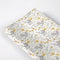 Elephants Flowers Changing Pad Cover, Woodland Elephants Flowers Floral Prints Baby Nursery Diaper Changing Table Pad Cover, Unisex Elephants Patt...