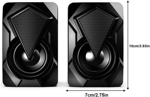 Computer 3.5mm Speakers Led/Volume Control Powered by USB for Laptop...