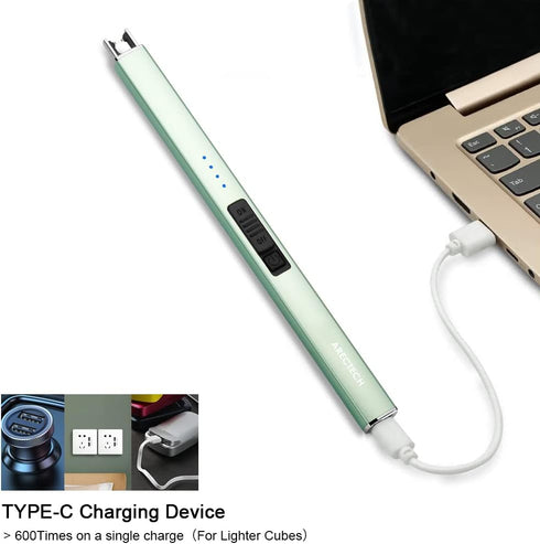 ARECTECH Electric Candle Lighter with Type-C Cable Birthday Gift for Man Women Wife Rechargeable Plasma Arc Lighters for Candle Camping Kitchen St...