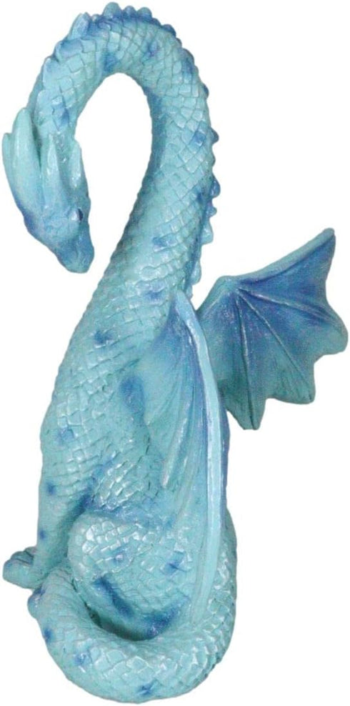 Ebros Valentine Cupid Love Blue Dragon Figurine 5.5" Tall Romantic Male Dragon Left Part of Heart Curve Collectible Medieval Fantasy Dungeons and ...