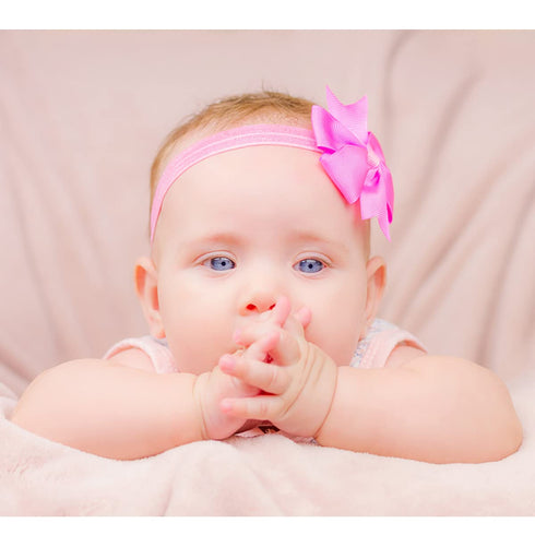 WillingTee Hairband, Baby Girls Headbands 3Inch 40 Colors Grosgrain Ribbon Hair Bows Choice for Baby Girls Infants Toddler Kids Teens and Children...