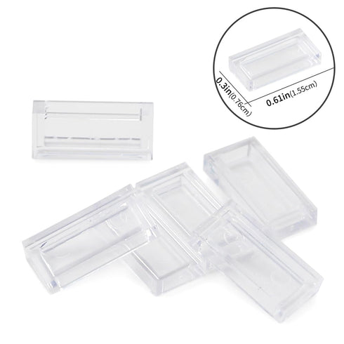 Feleph Transparent Clear 1×2 Tile ×700 Parts and Pieces Flat Bricks, Bulk Building Blocks for Smooth Surface Wall Floor, Toy Accessories Compatibl...