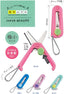 Kutsuwa HiLiNE Portable Scissors Pink, Blade Length 0.7 inches and 1.3 inches Set...