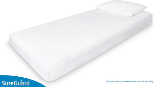 SureGuard Mini Crib Mattress Protector - 100% Waterproof, Hypoallergenic - Premium Fitted Cotton Terry Cover for Portable Pack n Play...