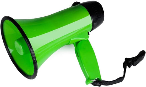 MyMealivos Portable Megaphone Bullhorn 20 Watt Power Megaphone Speaker Voice and Siren/Alarm Modes with Volume Control and Strap (Green)…...