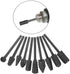 10pc 1/8''(3mm) Shank Carbon Steel Rotary Burr Rasp Set Wood Carving File Rasp Drill Bits for DIY Woodworking Wood Carving Polishing Grinding Engr...
