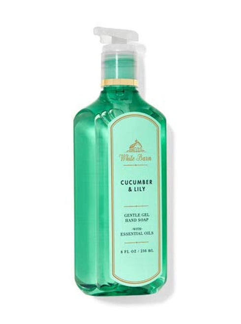 Bath and Body Works White Barn Cucumber & Lily Gentle Gel Hand Soap, with Essential Oils, 8 Fl Oz...