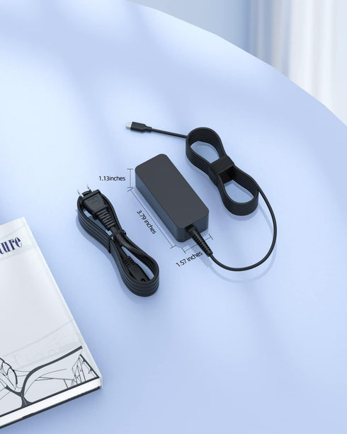 Charger Fit for Lenovo, Chromebook, ThinkPad, Yoga, (UL Safety Certified), USB C, 45W, Fast Charging...