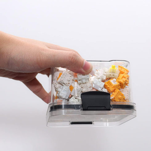 3 pcs Keyboard Switch Container, Switches Storage Box, Keycaps Container, Mechanical Keyboard Switches Can Transparent Plastic Sealed...