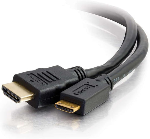 C2G Legrand Mini HDMI to HDMI Ethernet Cable, 4k High Speed HDMI Cable, Black 60 hz HDMI Cable, HDMI Cable 6 ft, 1 Count, 50619...
