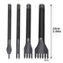 4 Pcs Leather Prong Punch Tool Set Leather Craft Tool Hole Punches 1/2/4/6 Leather Prong Punch Leather Lacing Stitching Punch Tool for Leather Cra...