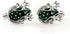 Frog Green Pair Cufflinks in a Presentation Gift Box & Polishing Cloth...