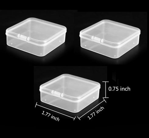 40 Pack 4.5 cm Small Plastic Containers with Lids,Clear Plastic Beads Storage Containers Box for Small Items and Craft Projects...