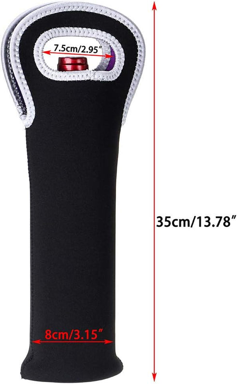 Hipiwe Wine Carrier Tote Bag Portable Wine bottle Tote Holders Insulated Neoprene Wine Cooler Bag Champagne/Water bottle/Beer/Drinks Carriers Bag ...