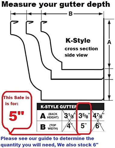 5" Premium Hidden Rain Gutter Bracket Hook Hangers with Screw Clip Style...