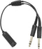 U174/U Plug Helicopter Headset to General Aviation GA Dual Plugs Headphones (3/16" Mic Plug,1/4" Speaker Plug) Fits for Low Impedance Military Hea...