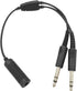 U174/U Plug Helicopter Headset to General Aviation GA Dual Plugs Headphones (3/16" Mic Plug,1/4" Speaker Plug) Fits for Low Impedance Military Hea...