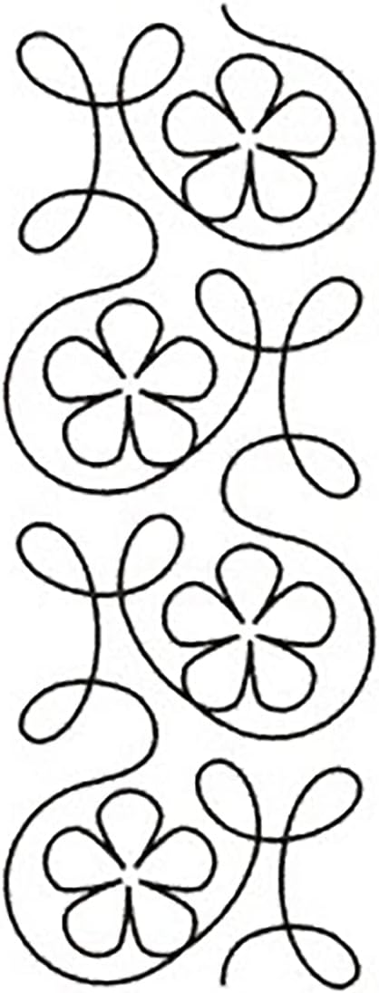 Quilting Creations Stencils for Machine and Hand Quilting - 2 Quilting Stencils for Border Patterns | Ginger Flower Border, Flower Plastic Quilt S...