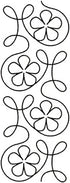 Quilting Creations Stencils for Machine and Hand Quilting - 2 Quilting Stencils for Border Patterns | Ginger Flower Border, Flower Plastic Quilt S...