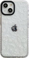 Cute White Flower Phone Case Compatible with iPhone 15 Protective Cover Fashion Silicone Shockproof Bumper Cases Women for Apple iPhone 15 6.1 inc...
