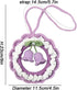 Purple Car Mirror Hanging Accessories,Crochet Flower Hanging Ornament for Women,Rear View Hanging Accessories,Bellflower Hand Knitted Car Hanging ...