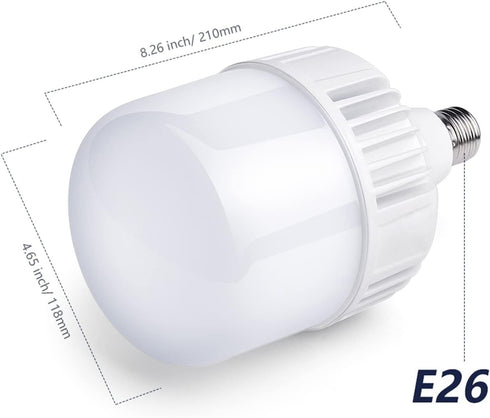 400W-500W Equivalent LED Light Bulb,6000 Lumen 5000K Bright Daylight White Bulbs,High Lumen E26/E27 Medium Base for Outdoor Indoor Garage Warehous...