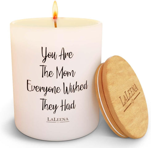 Gifts for Mom - Scented Candle - Luxury Candles for Home Scented - Birthday Gifts for Mom (Large 14 oz) (Mom White Candle, Vanilla)...