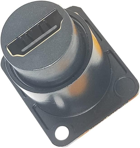 HDMI D Panel Mount Connector Extender Socket Series D-Type HDMI Coupler Female to Female Adapter Converter Pass Through 3D&4K Connector with Screw...