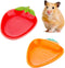 2 Pcs Hamster Ceramic Food Bowl, Cute Shape Anti-turning Dish for Hamster Gerbil Hedgehog Guinea Pig Rat Rodent...