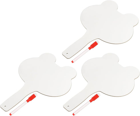 PATIKIL Dry Erase Answer Paddle, 3 Pcs 12" x 8" Double Sided Handheld Whiteboard Wooden Auction Paddles for Writing Practice at Home Office Study,...