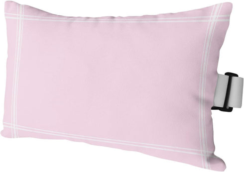 T&H XHome Outdoor Pillow for Chaise Lounge Chair, Solid Color Pink Waterproof Headrest Pillow Lumbar Pillows with Insert & Adjustable Elastic Stra...