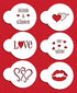 Designer Stencils Valentine Cupcake/Cookie Stencils, Beige/Semi-Transparent...