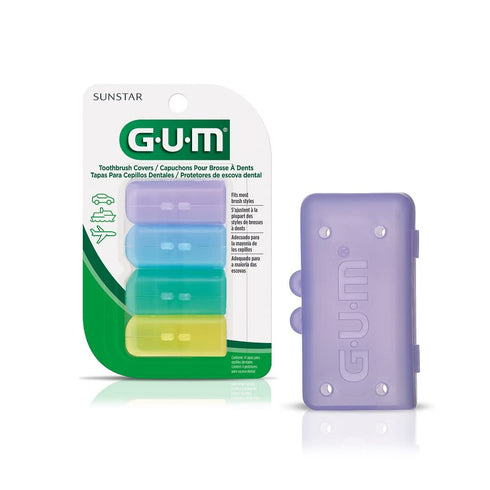GUM-152RF Toothbrush Covers for Travel, Home, or Camping, 4 Covers...