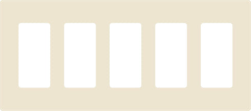 ENERLITES Screwless Decorator Wall Plate Child Safe Outlet Cover, Size 5-Gang 4.68" H x 10.14" L, Unbreakable Polycarbonate Thermoplastic, SI8835-...