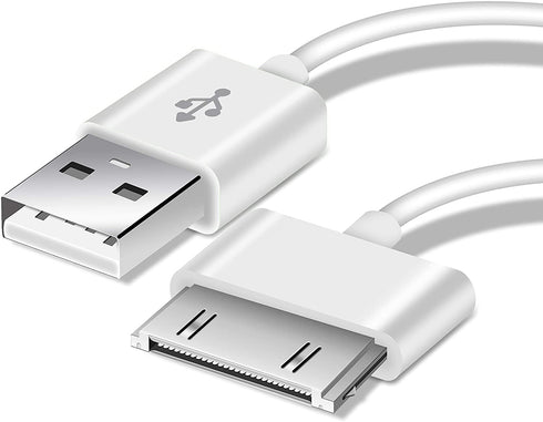 DV USB Sync and Charging Data Cable Compatible with iPhone 4/4s, 3G/3GS, iPad 1/2/3, 30-Pin Cables Charger Lead - 1M White...