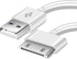 DV USB Sync and Charging Data Cable Compatible with iPhone 4/4s, 3G/3GS, iPad 1/2/3, 30-Pin Cables Charger Lead - 1M White...