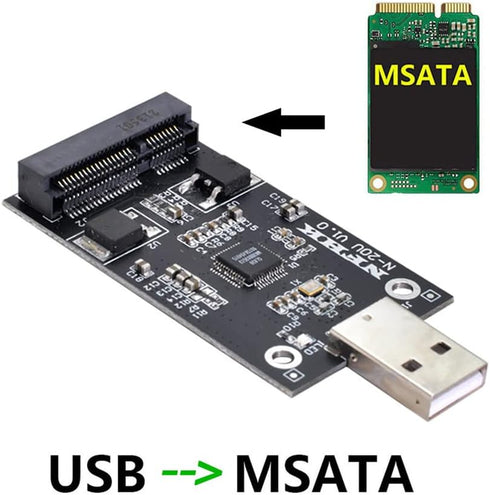 xiwai Mini PCI-E mSATA to USB 2.0 External SSD PCBA Conveter Adapter Pen Driver Card Without Case...