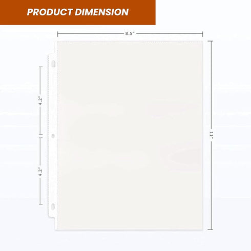 Recipe Protectors, Holds Standard 8.5" x 11" Paper, 30 Pack, Reinforced Holes, Refill Sheets For 3 Ring Binders...