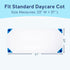 Cot Sheets for Daycare, Standard Size Daycare Cot Sheet, 23" x 51" Toddler Cot Sheets, Breathable Microfiber Sheet Cover for Preschool Nap Cot...