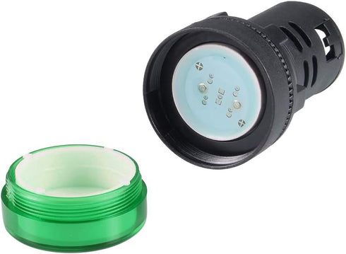 uxcell 3Pcs Green Indicator Light AC/DC 110V, 22mm Panel Mount, for Electrical Control Panel, HVAC, DIY Projects...
