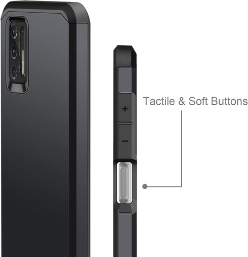 J&D Case Compatible for Moto G Stylus 2021 Case, Heavy Duty Hybrid Rugged Case with (2-Pack) Glass Screen Protector Protective Cover, Not Compatib...